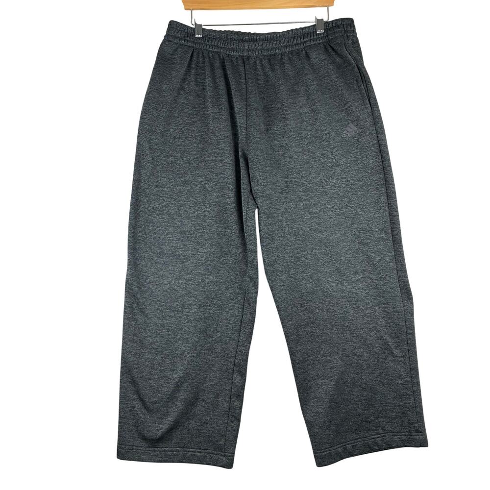 Adidas Sweat Pants Men's XL Grey Comfort Lounge Active Athleisure No Drawstring